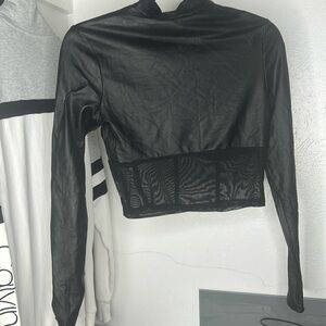 Cropped along sleeves